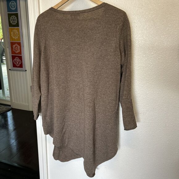 Joie Soft Cashmere Wool Blend Womens Brown Sz Small Tunic Knit Sweater Oversize - Picture 8 of 16